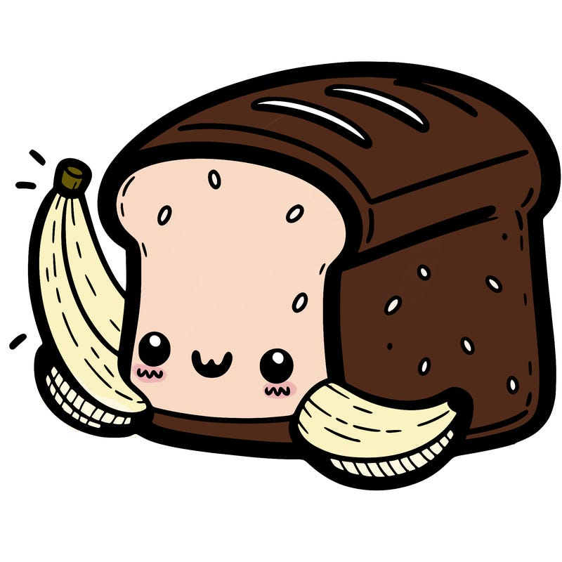 cute banana bread