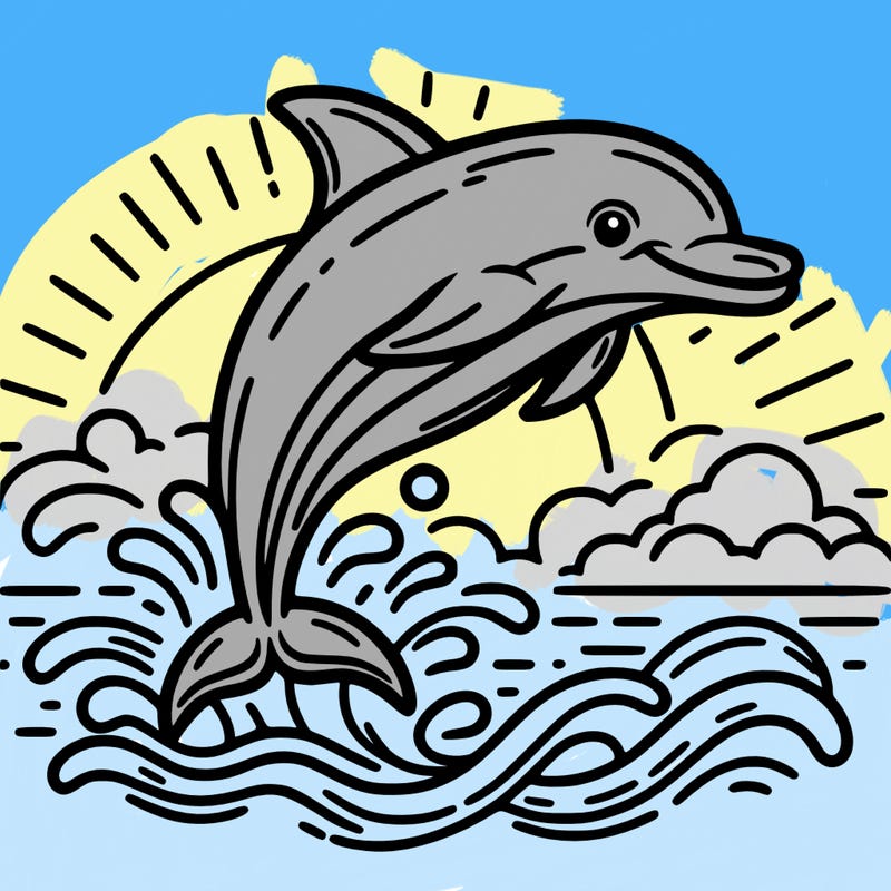 dolphin out line