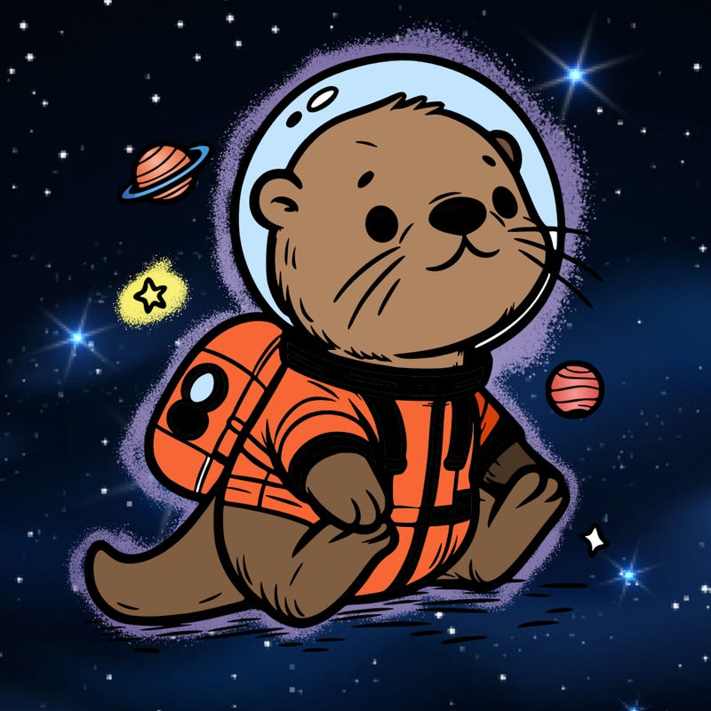 otter in a space suit