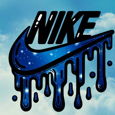 dripping nike logo