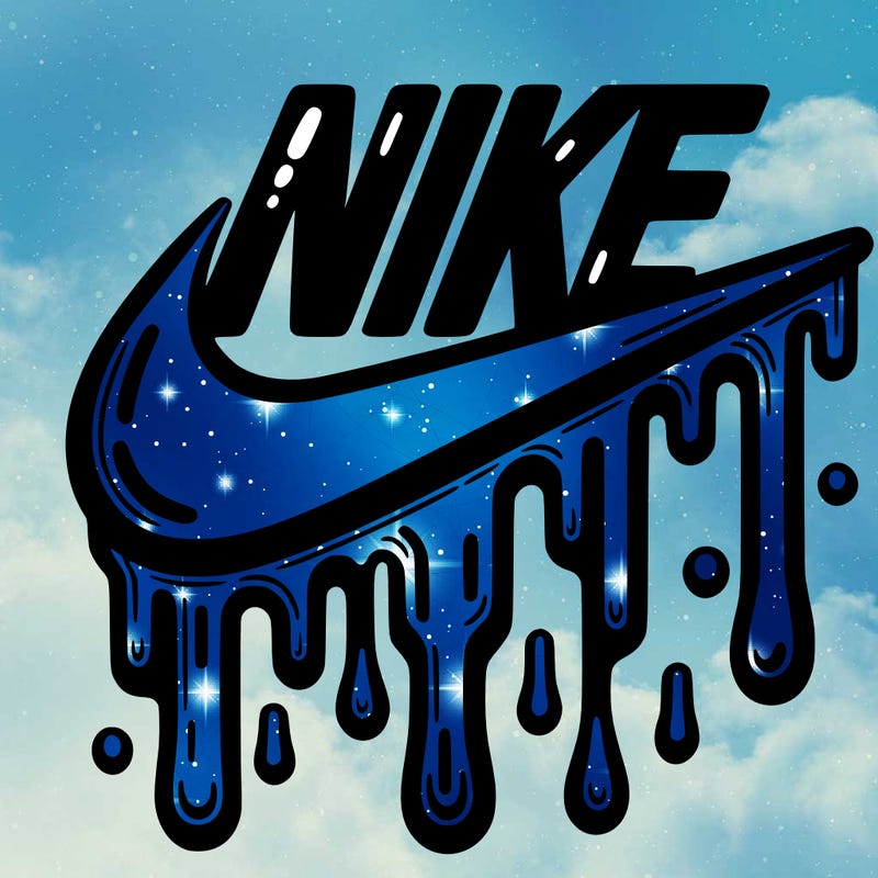 dripping nike logo