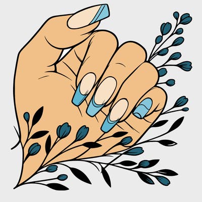 nails with french tip