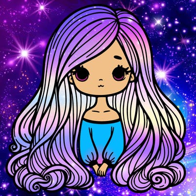 girl with very long hair