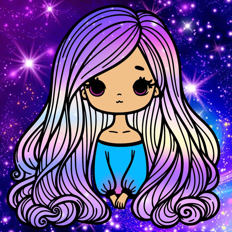 girl with very long hair