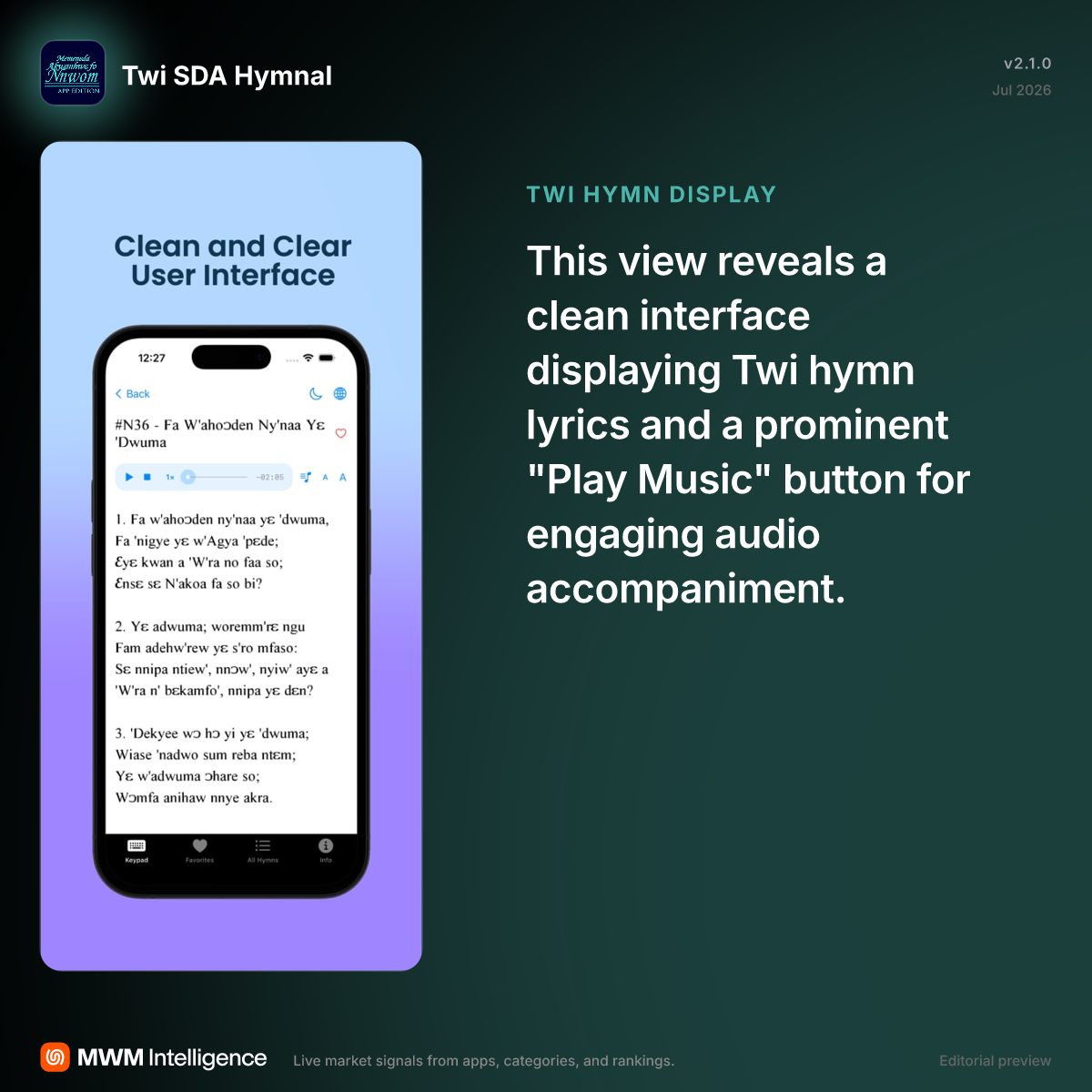 Twi SDA Hymnal - Reference App | MWM