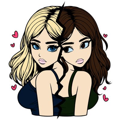 realistic girl split