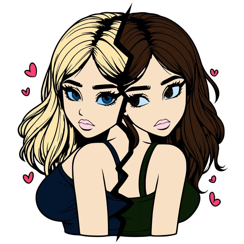 realistic girl split