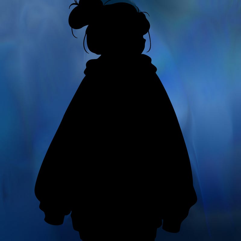 realistic girl with a oversized sweatshirt on and a bun