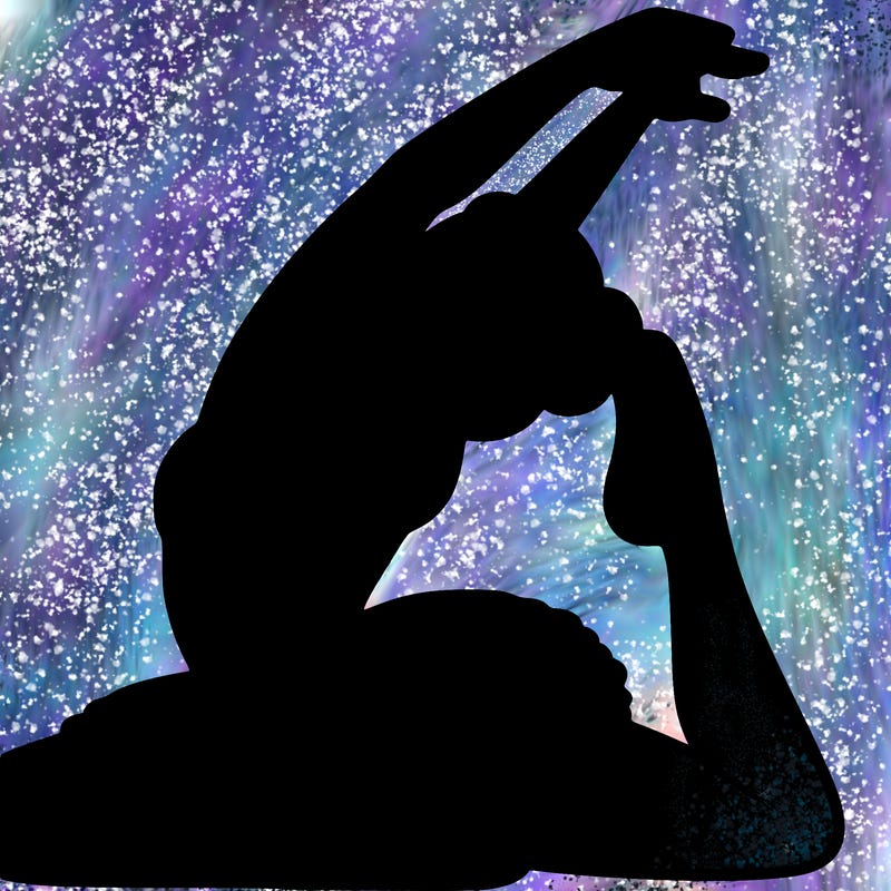 ballerina stretching her legs