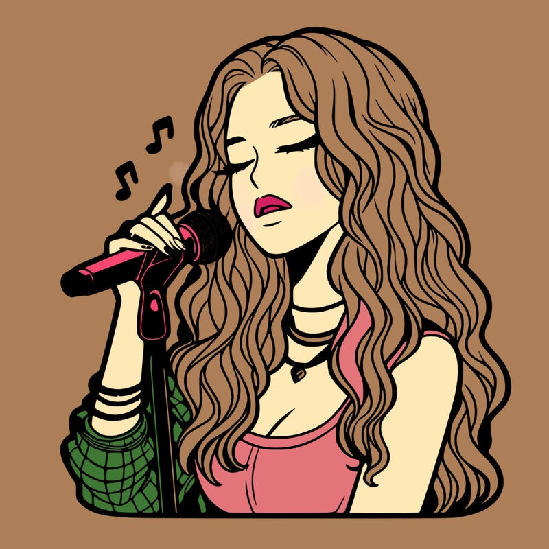 realistic female singer