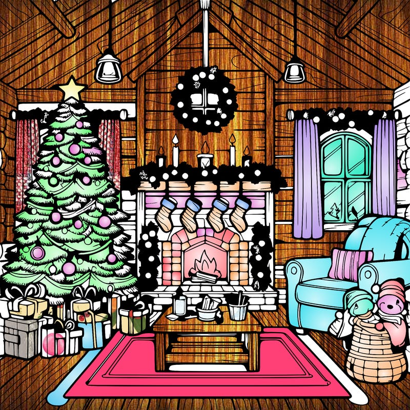 christmas house interior