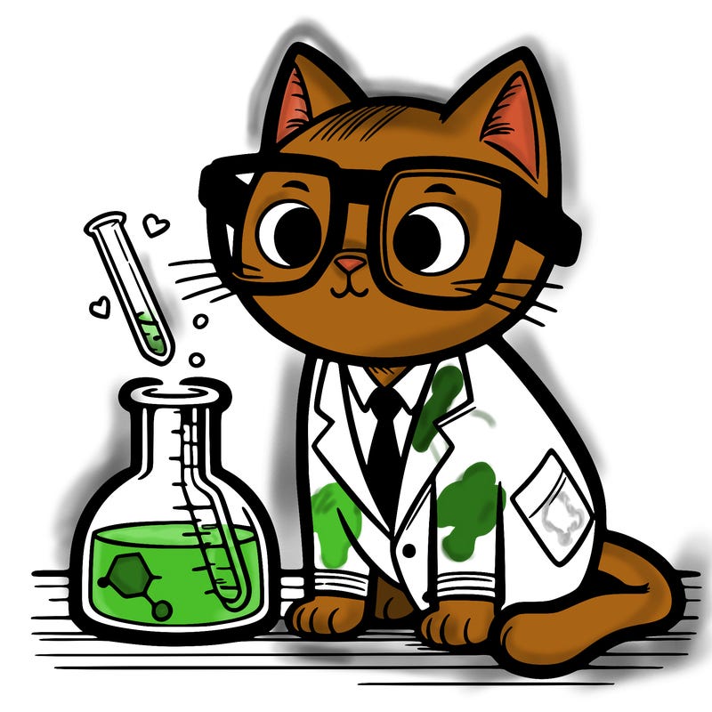 scientist cat