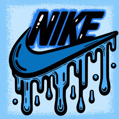 dripping nike logo