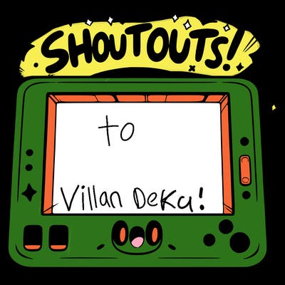 blank canvas that says above it shoutouts