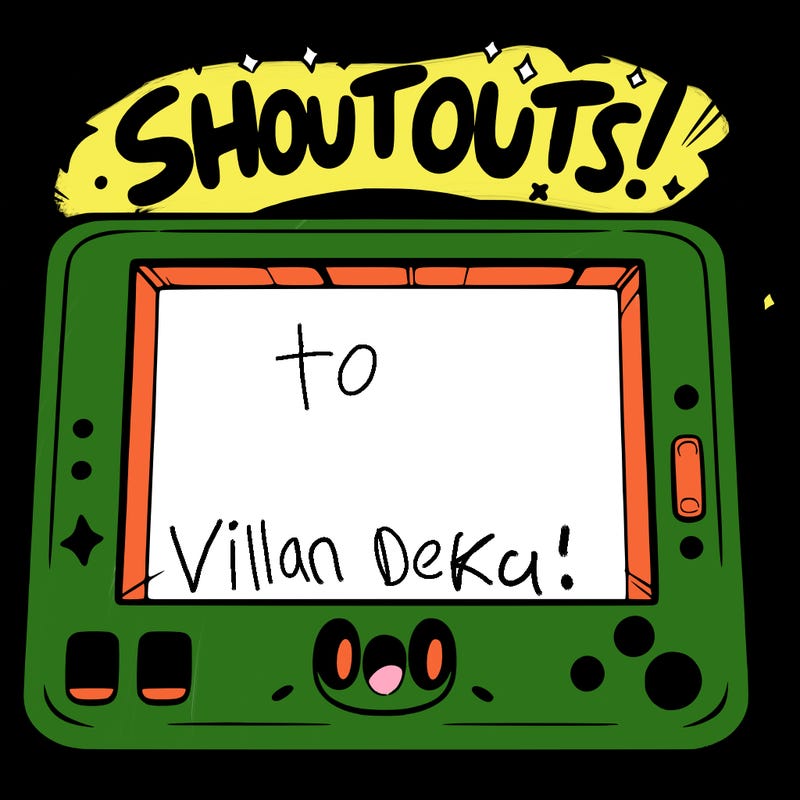 blank canvas that says above it shoutouts