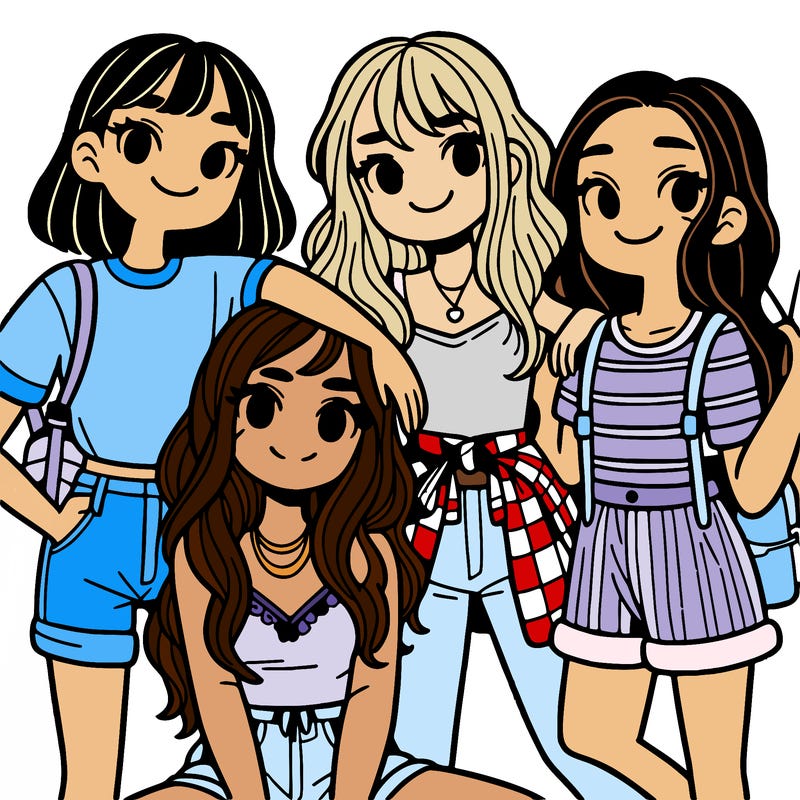 four girls best friends