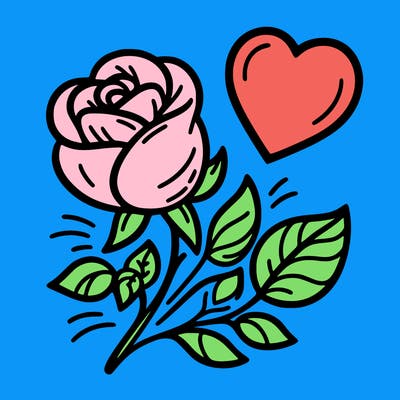 rose and heart