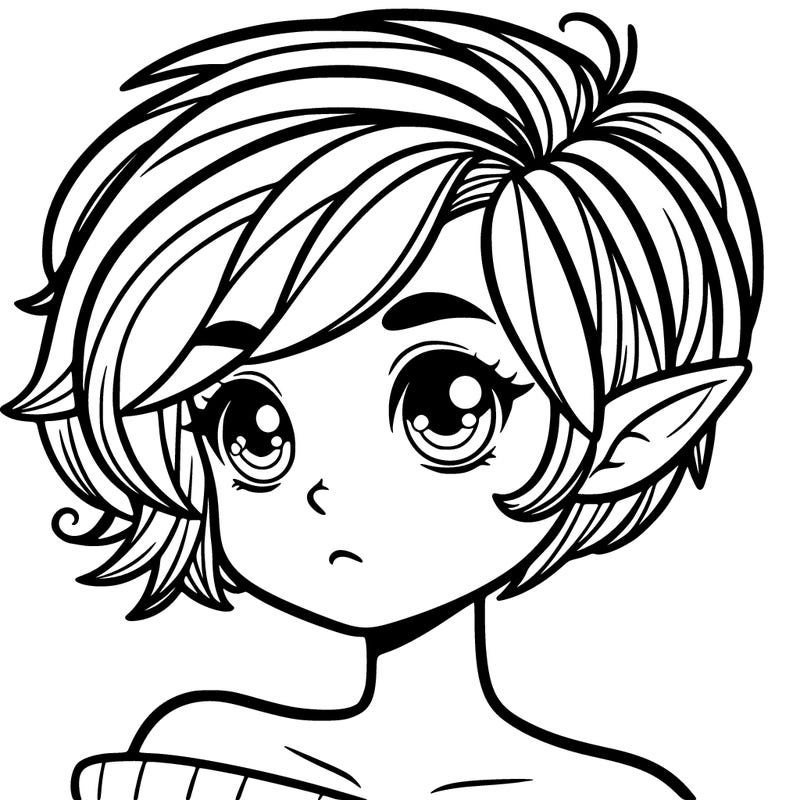 pixie haircut girl elf