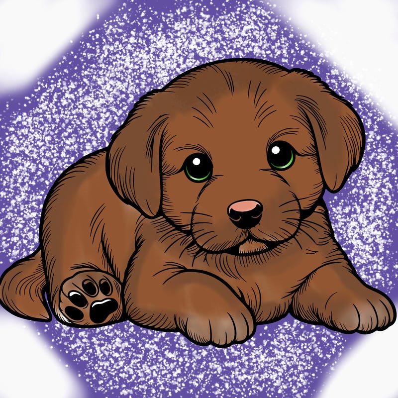 a cute realistic puppy