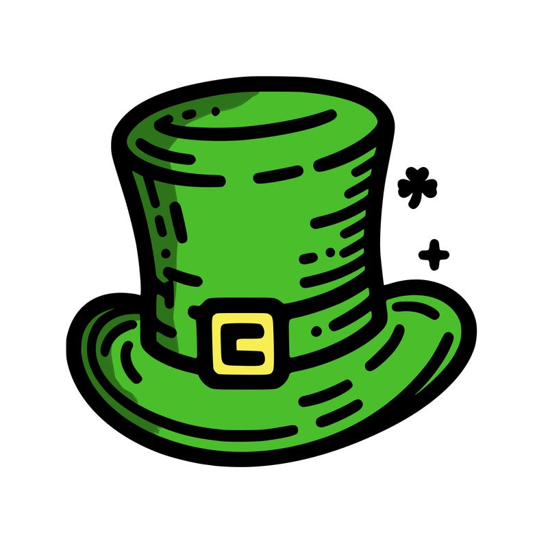 st patrick hat with thin lines