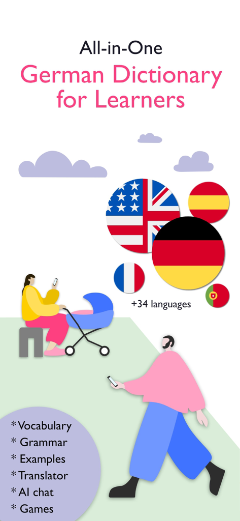 German Dictionary for Learners App zeigt All-in-One-Funktionen und Mehrsprachigkeit