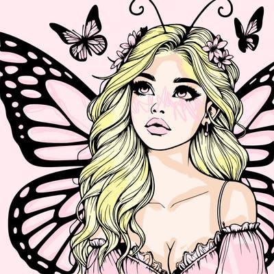 butterfly fairy realistic girl