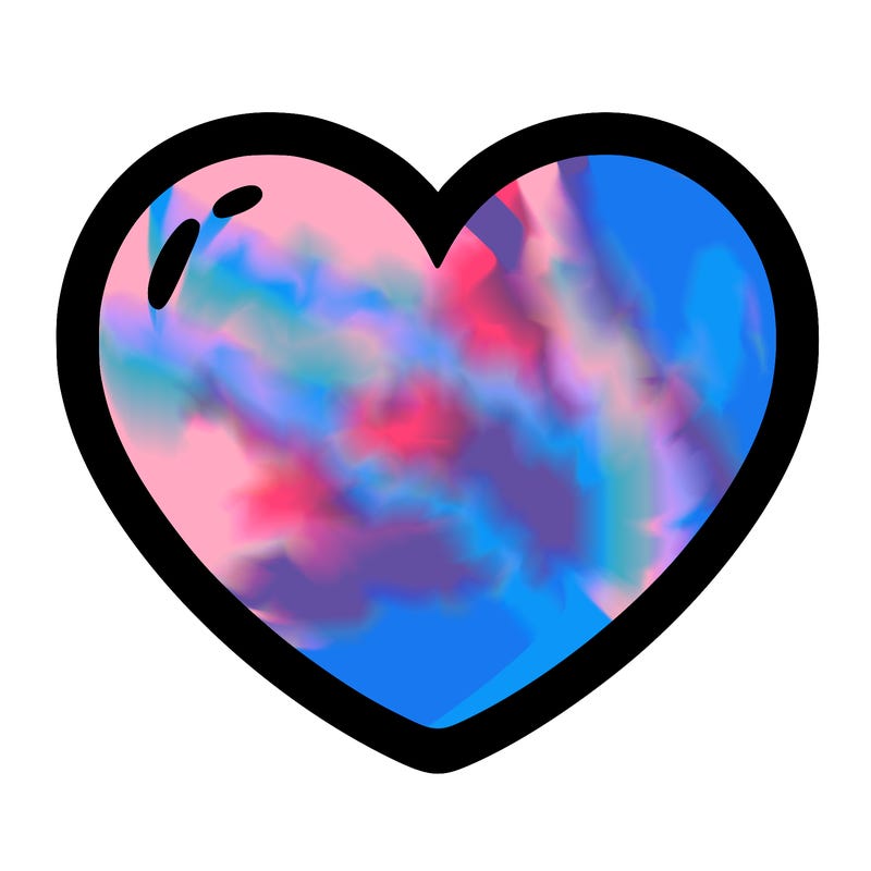 a blank heart