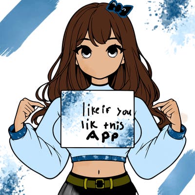 girl holding a blank sign in a long sleeve crop top