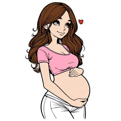 realistic pregnant girl