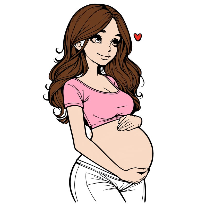 realistic pregnant girl
