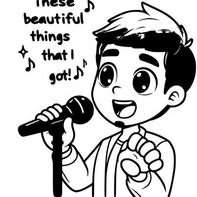 benson boone singing “ these beautiful things that i got!