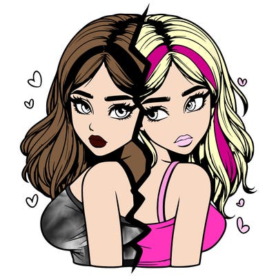 realistic girl split