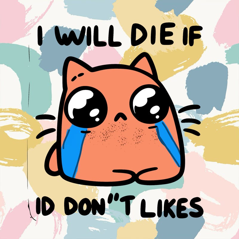 a cat that will die if we don’t get 10 likes