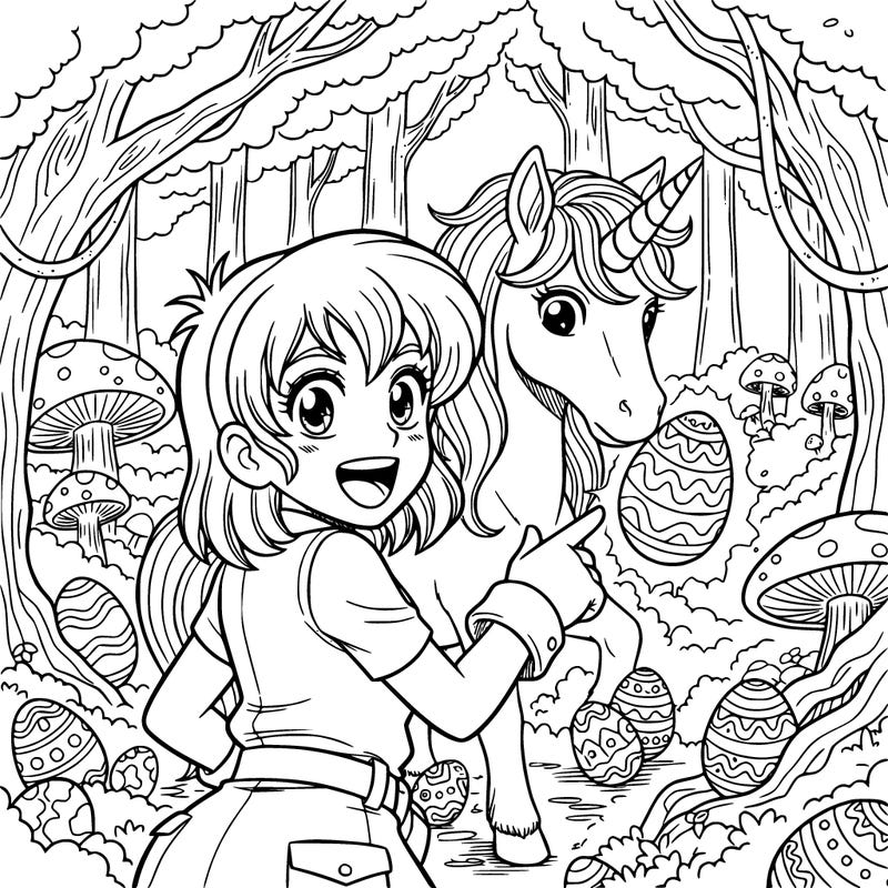 a unicorn egg hunting