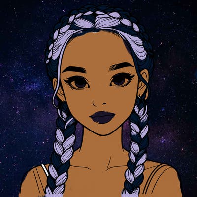 realistic girl with braids