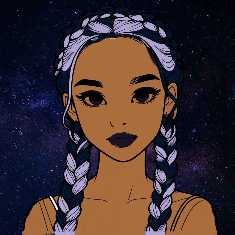 realistic girl with braids