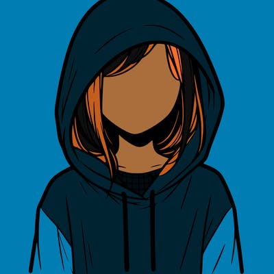 faceless girl in hoodie