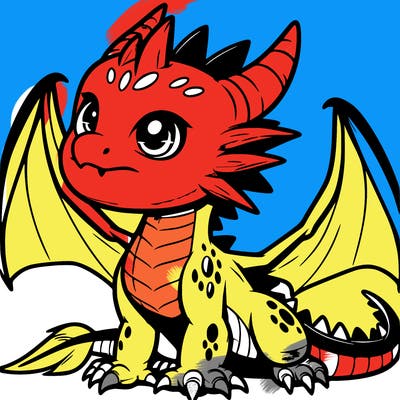 fierce baby night dragon