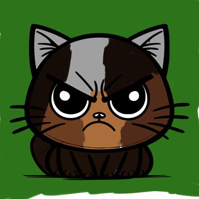 really angry cat