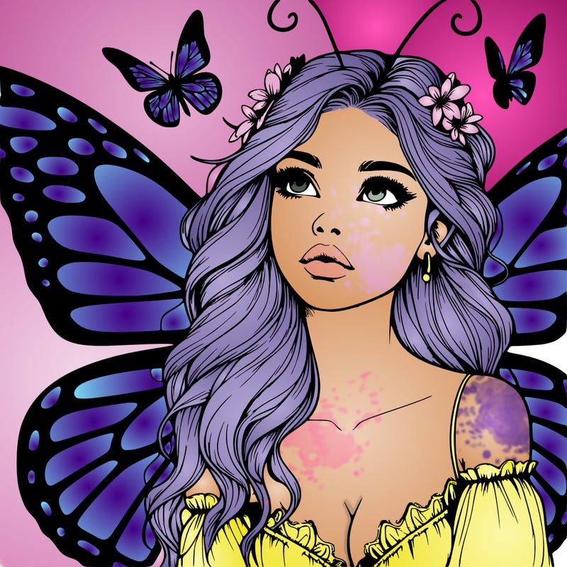 butterfly fairy realistic girl
