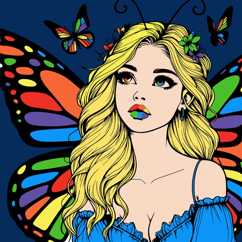 butterfly fairy realistic girl