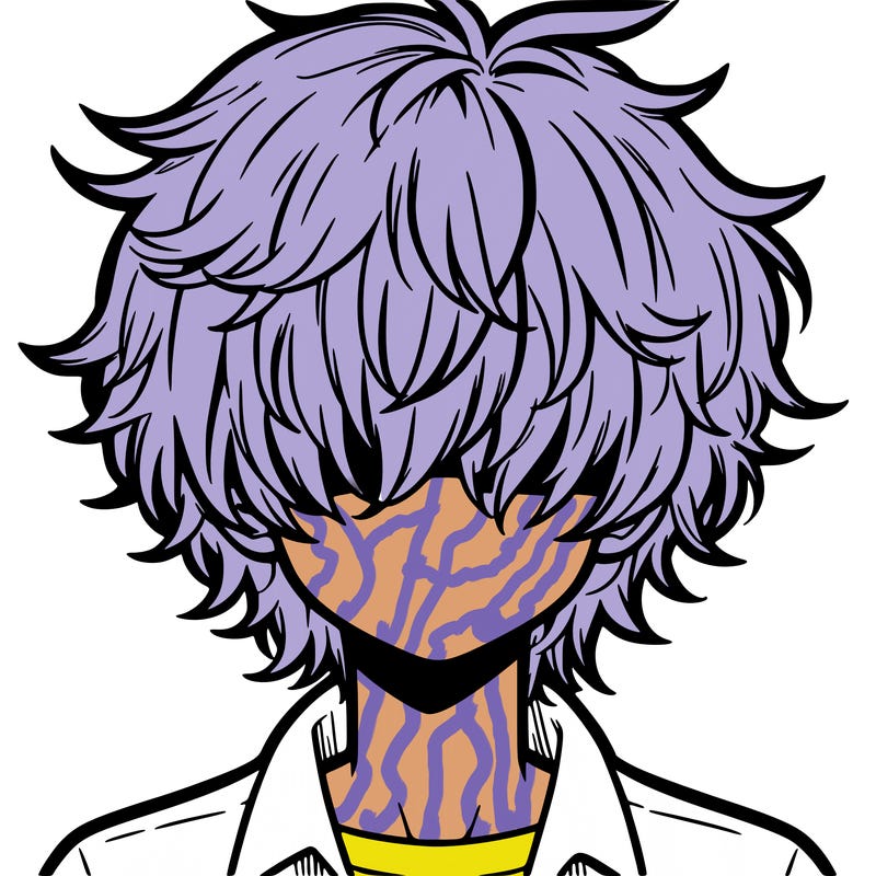 manga boy fluffy hair covering his eyes