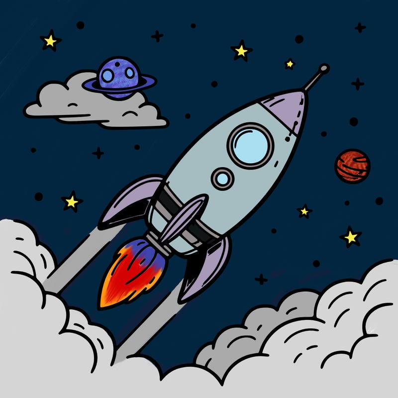 rocket in space