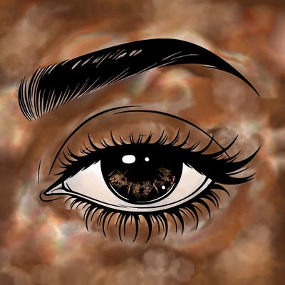 eye closed realistic