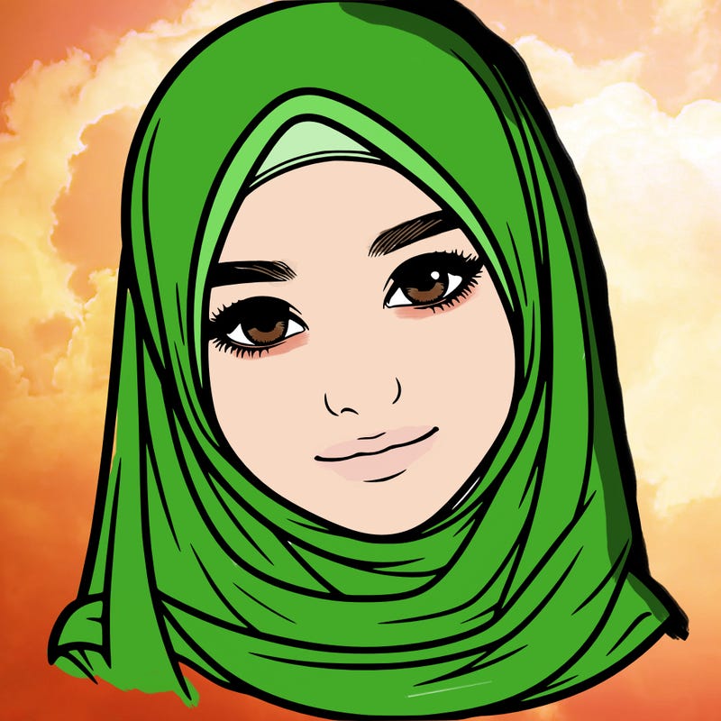 realistic girl with hijap