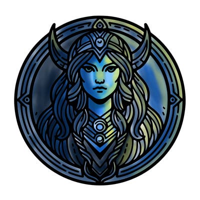 realistic valhalla goddess  symbol