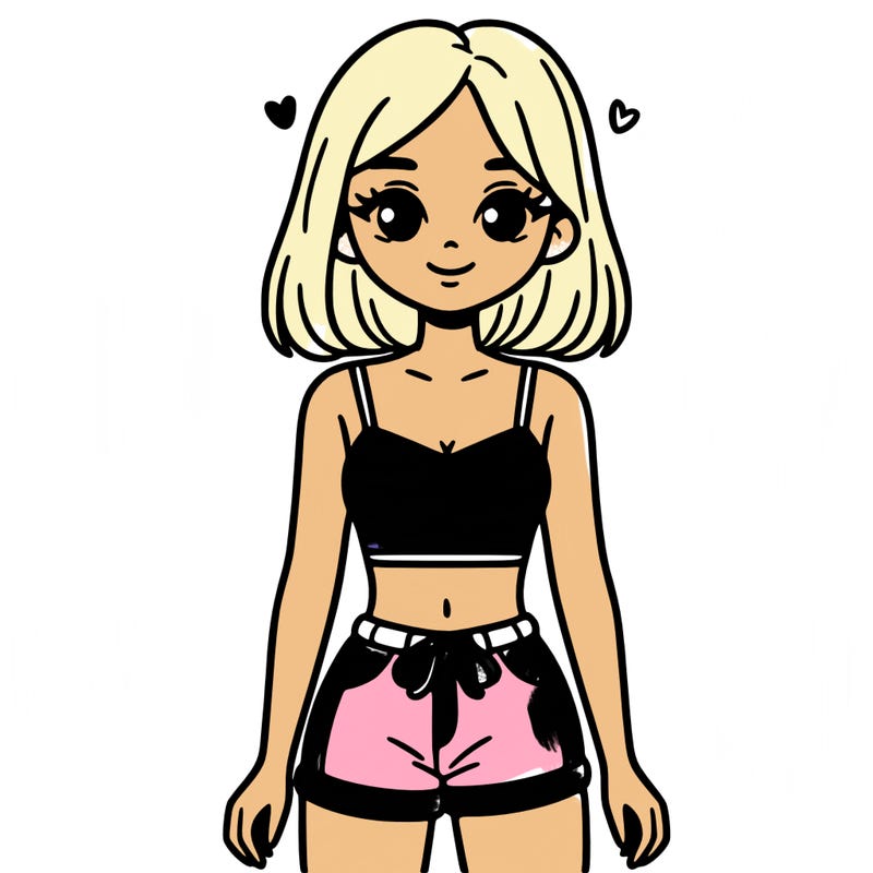 girl with crop top