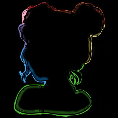 realistic girl with spacebuns