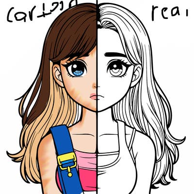 realistic girl split