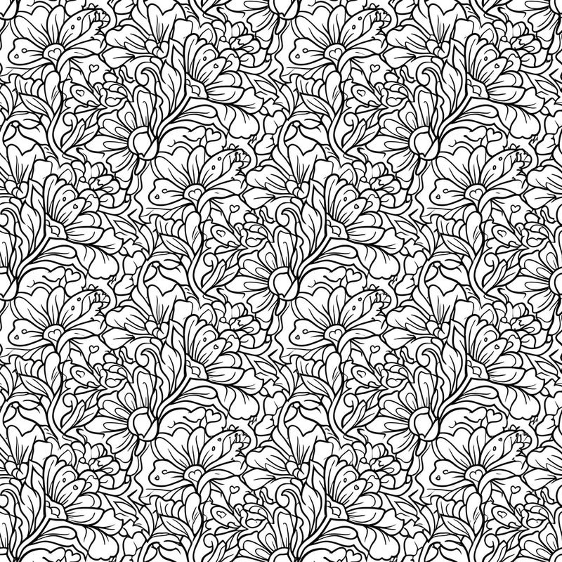 Explore a mesmerizing world of interlocking floral designs with this beautiful flower tessellation coloring page. This intricate pattern offers endless creative possibilities and a wonderfully calming coloring experience.